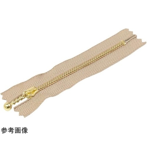 玉付ファスナー 金具・ゴールド 10cm