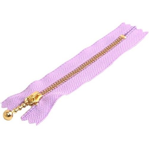 玉付ファスナー 金具・ゴールド 12cm