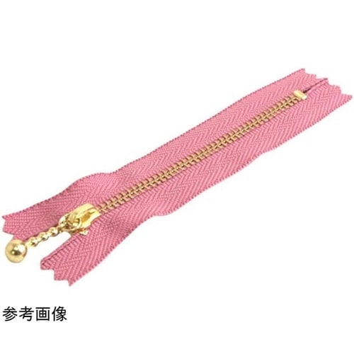 玉付ファスナー 金具・ゴールド 12cm