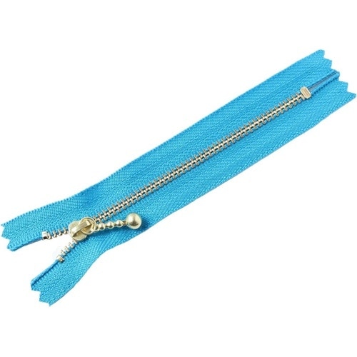 玉付ファスナー 金具・ゴールド 12cm