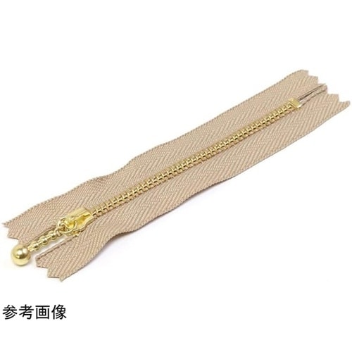 玉付ファスナー 金具・ゴールド 12cm