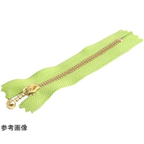 玉付ファスナー 金具・ゴールド 12cm