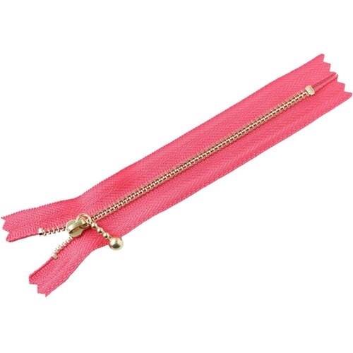 玉付ファスナー 金具・ゴールド 14cm