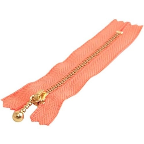 玉付ファスナー 金具・ゴールド 14cm