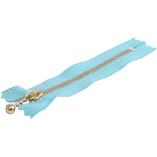 玉付ファスナー 金具・ゴールド 14cm