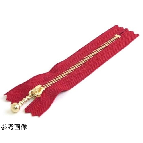 玉付ファスナー 金具・ゴールド 16cm