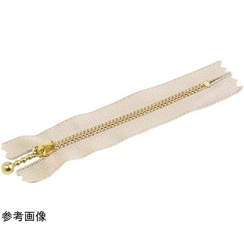 玉付ファスナー 金具・ゴールド 18cm