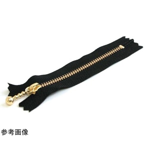 玉付ファスナー 金具・ゴールド 18cm