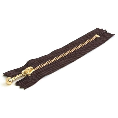 玉付ファスナー 金具・ゴールド 20cm