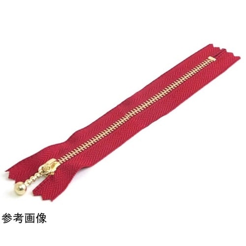 玉付ファスナー 金具・ゴールド 25cm