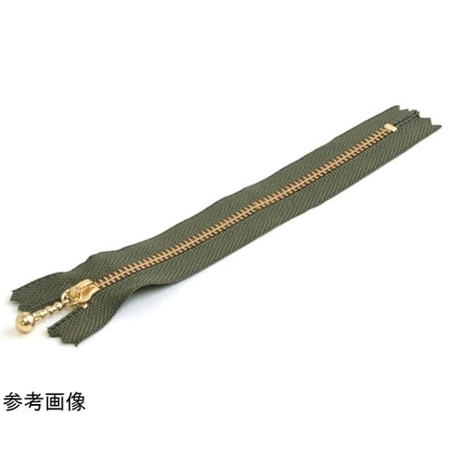 玉付ファスナー 金具・ゴールド 25cm