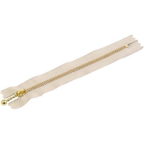 玉付ファスナー 金具・ゴールド 25cm