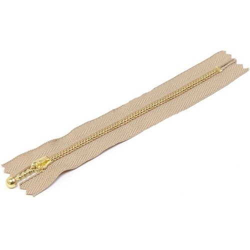 玉付ファスナー 金具・ゴールド 30cm