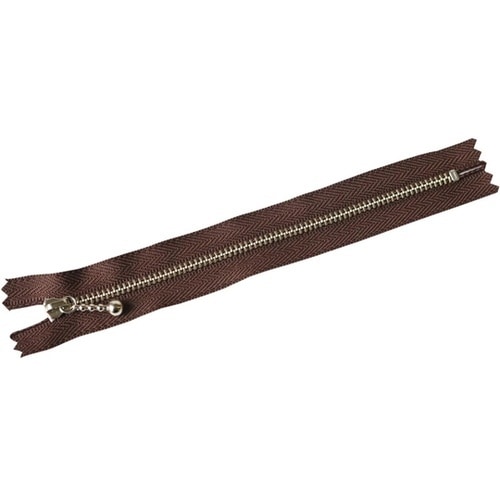 玉付ファスナー 金具・シルバー 16cm