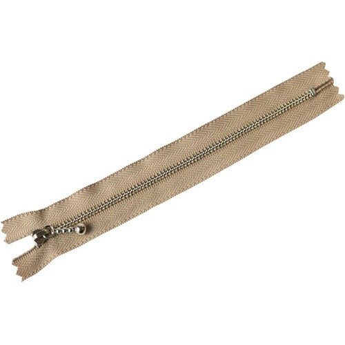 玉付ファスナー 金具・シルバー 16cm