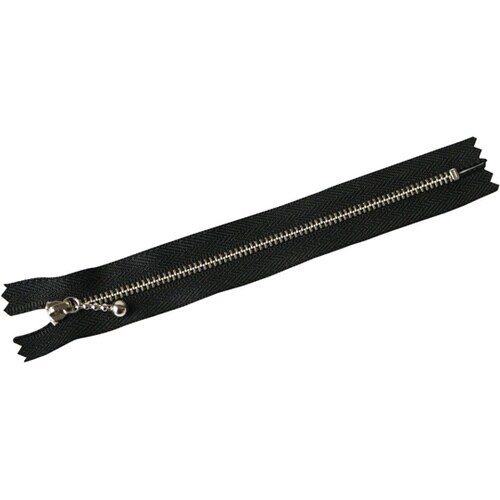 玉付ファスナー 金具・シルバー 16cm