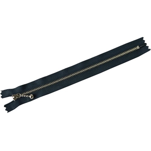 玉付ファスナー 金具・シルバー 20cm