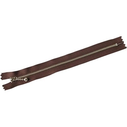 玉付ファスナー 金具・シルバー 20cm