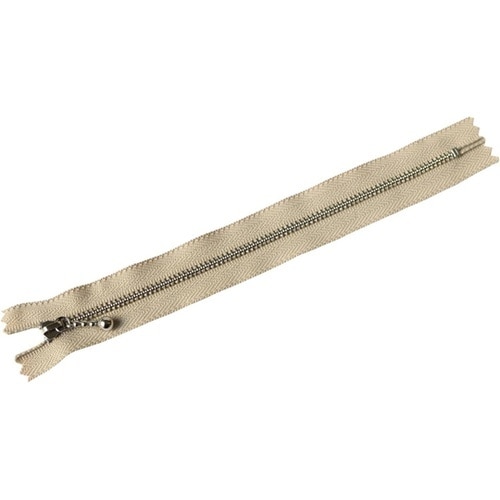 玉付ファスナー 金具・シルバー 20cm