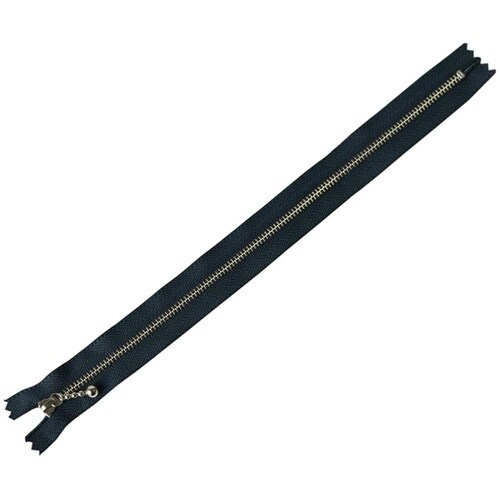 玉付ファスナー 金具・シルバー 25cm