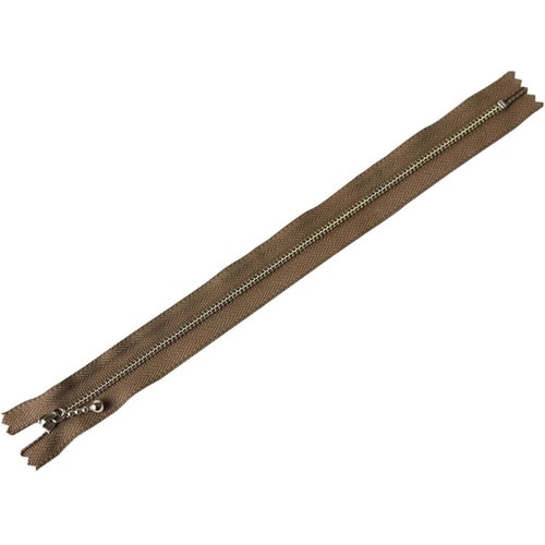 玉付ファスナー 金具・シルバー 25cm
