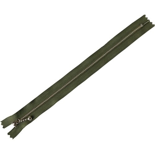 玉付ファスナー 金具・シルバー 25cm