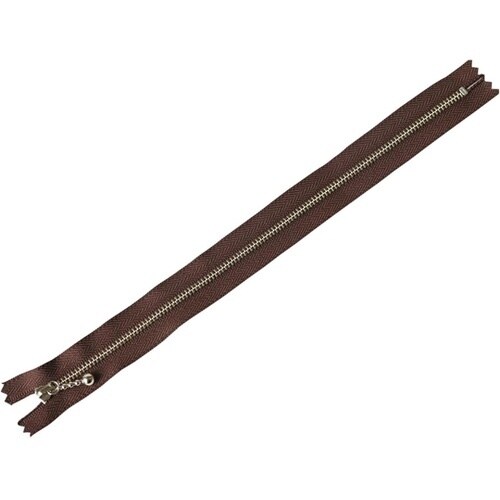 玉付ファスナー 金具・シルバー 25cm