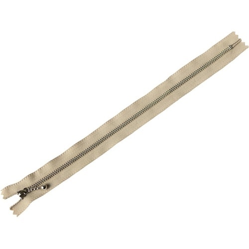 玉付ファスナー 金具・シルバー 25cm