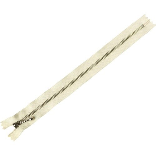 玉付ファスナー 金具・シルバー 25cm