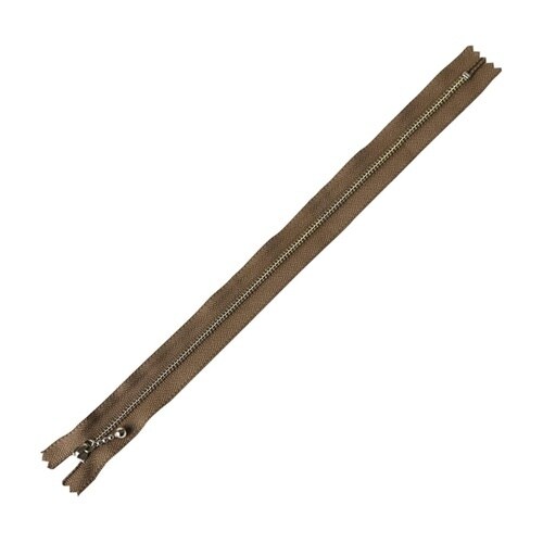 玉付ファスナー 金具・シルバー 35cm
