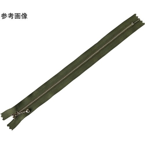 玉付ファスナー 金具・シルバー 35cm