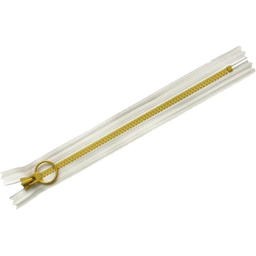 コンビファスナー 20cm グレー×カー