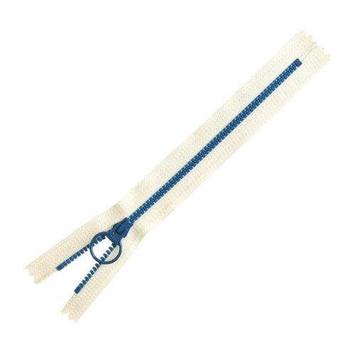 コンビファスナー 20cm ベージュ×ブ