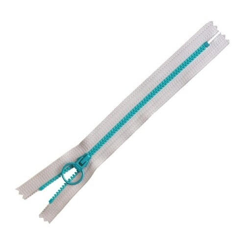 コンビファスナー 20cm グレー×ブル