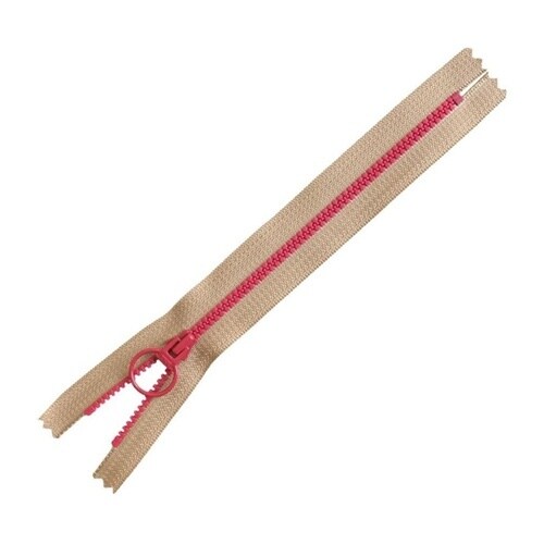 コンビファスナー 20cm ブラウン×ワ