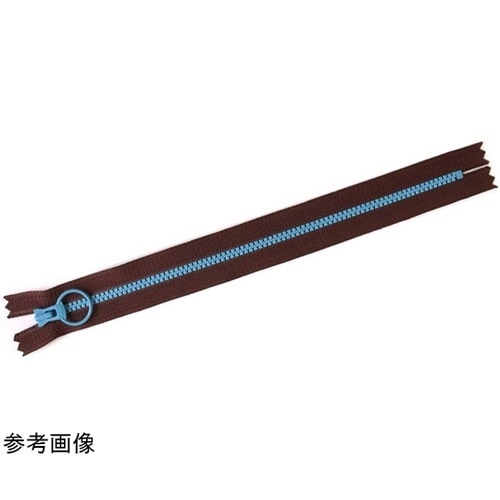 コンビファスナー 25cm ブラウン×水