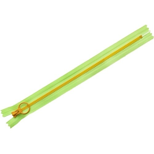 コンビファスナー 25cm ライトグリー
