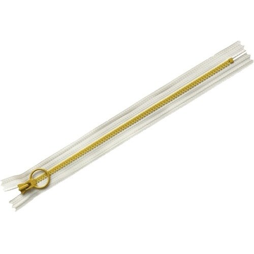 コンビファスナー 25cm グレー×カー