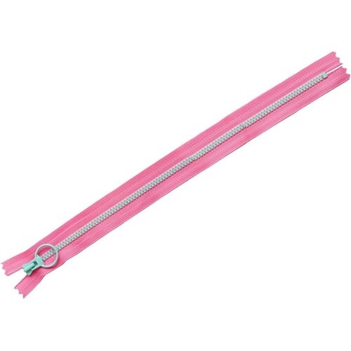 コンビファスナー 30cm ピンク×ライ