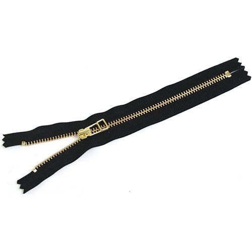金属ファスナー 金具・ゴールド 20cm
