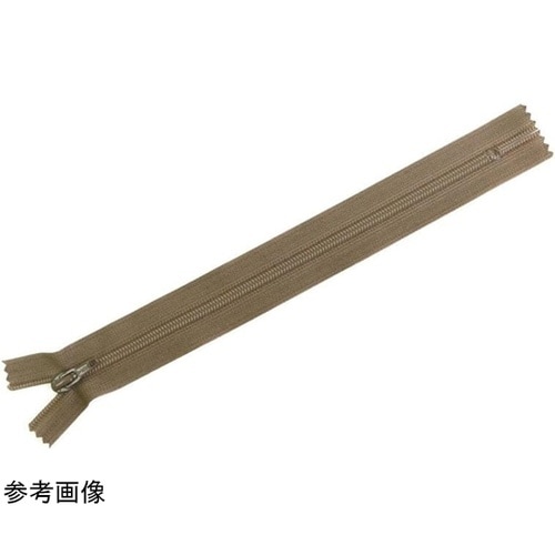 フラットニットファスナー 30cm 薄茶