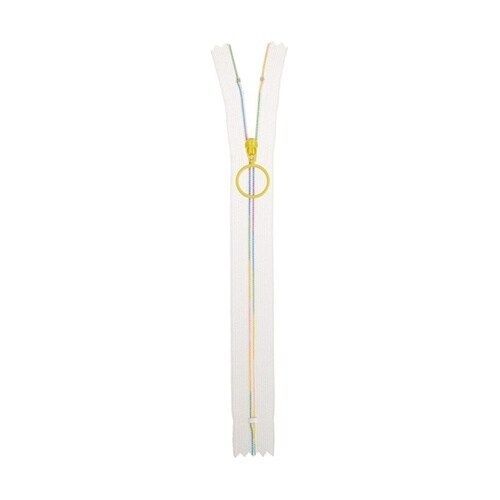 スケルトンファスナー 20cm レインボ