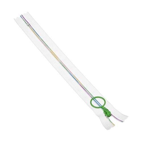 スケルトンファスナー 20cm レインボ