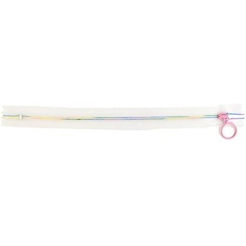 スケルトンファスナー 25cm レインボ