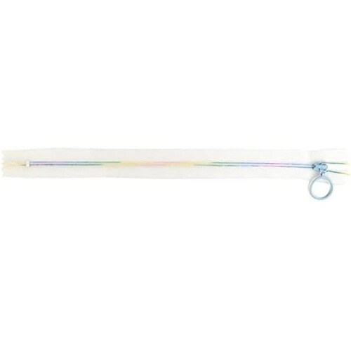 スケルトンファスナー 25cm レインボ
