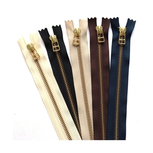 金属ファスナー 金具・ゴールド 40cm