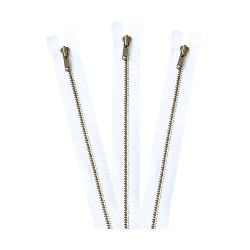 オープンファスナー 60cm 白 3本入