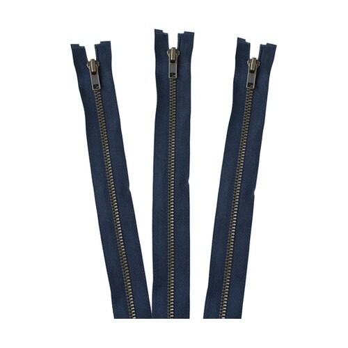 オープンファスナー 60cm 紺 3本入