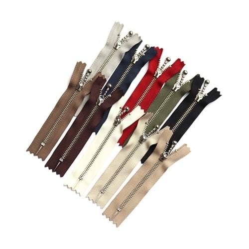 玉付ファスナー 10cm 金具・シルバー