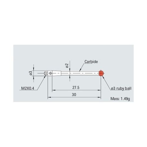 三次元用スタイラス MS2−3R27.5